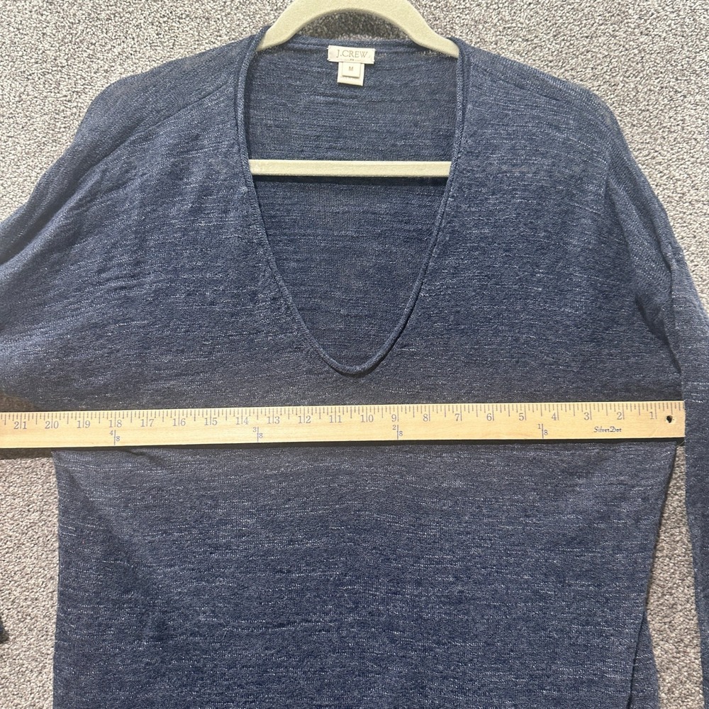 J. Crew Navy Blue V-Neck Sweater - Picture 4 of 11